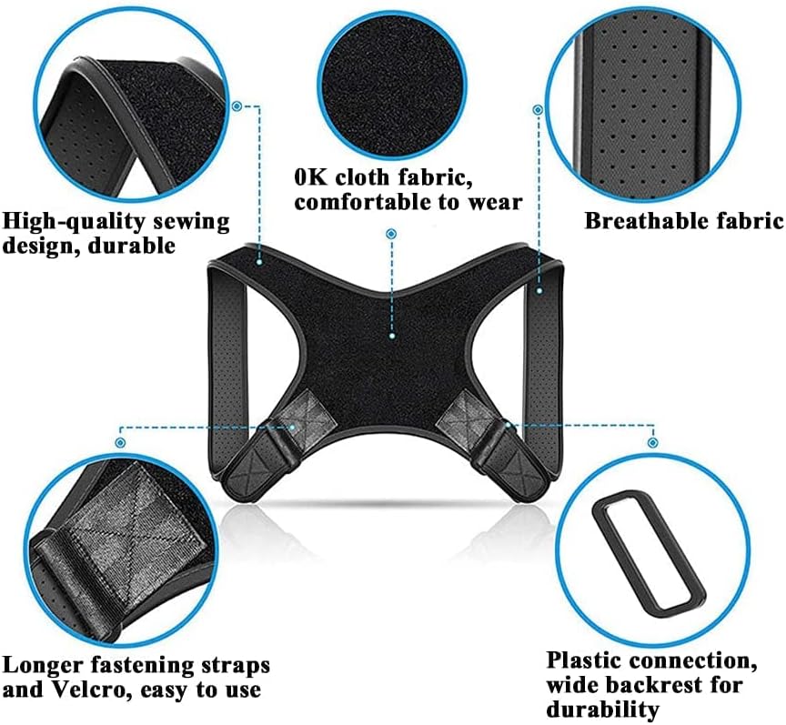Posture Corrector for Men, Posture Corrector Spinal Support Adjustable Back Support Providing Pressure Relief from Back,Neck & Shoulder,Improve Bad Posture,