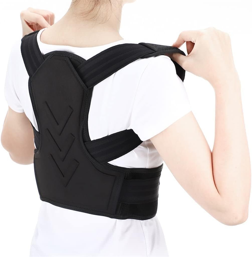 Posture Corrector for Women and Men - Upper Back Brace Straightener Posture Correction for Clavicle Support and Comfortable Posture Trainer (Size : Large)