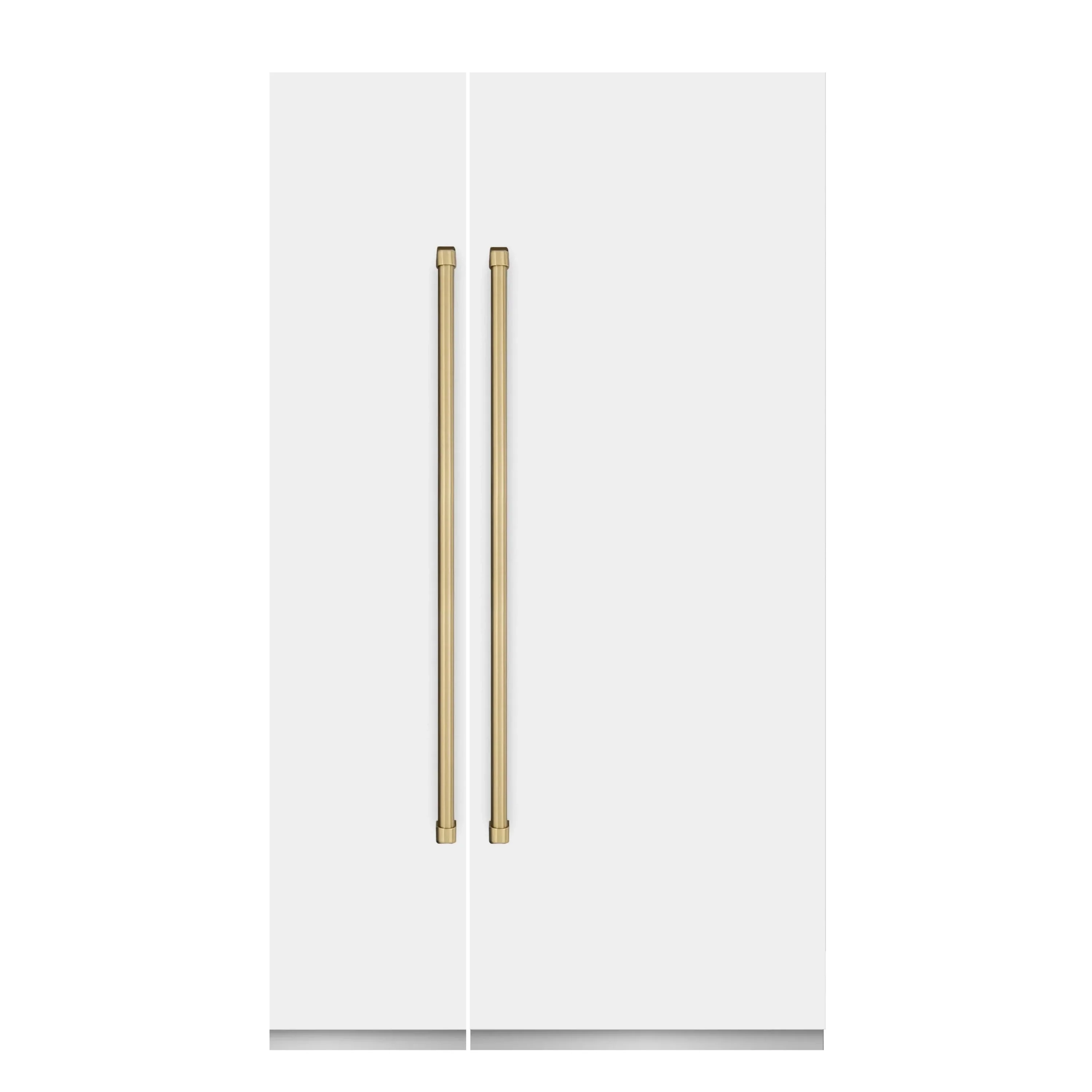 ZLINE 48-Inch Column 16.7 Cu. Ft. Refrigerator and 8.6 Cu. Ft. Freezer in White Matte with Champagne Bronze Accent