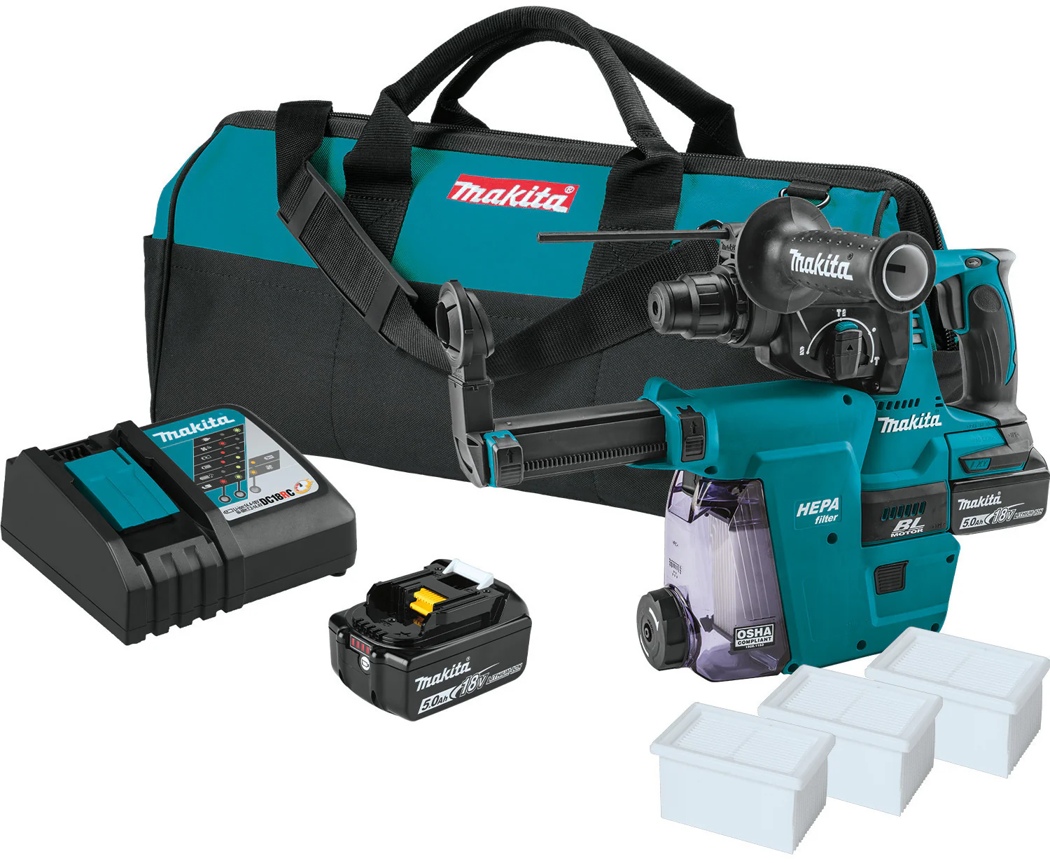 Makita 18V LXT Brushless Cordless 1-Inch SDSPLUS Rotary Hammer Kit