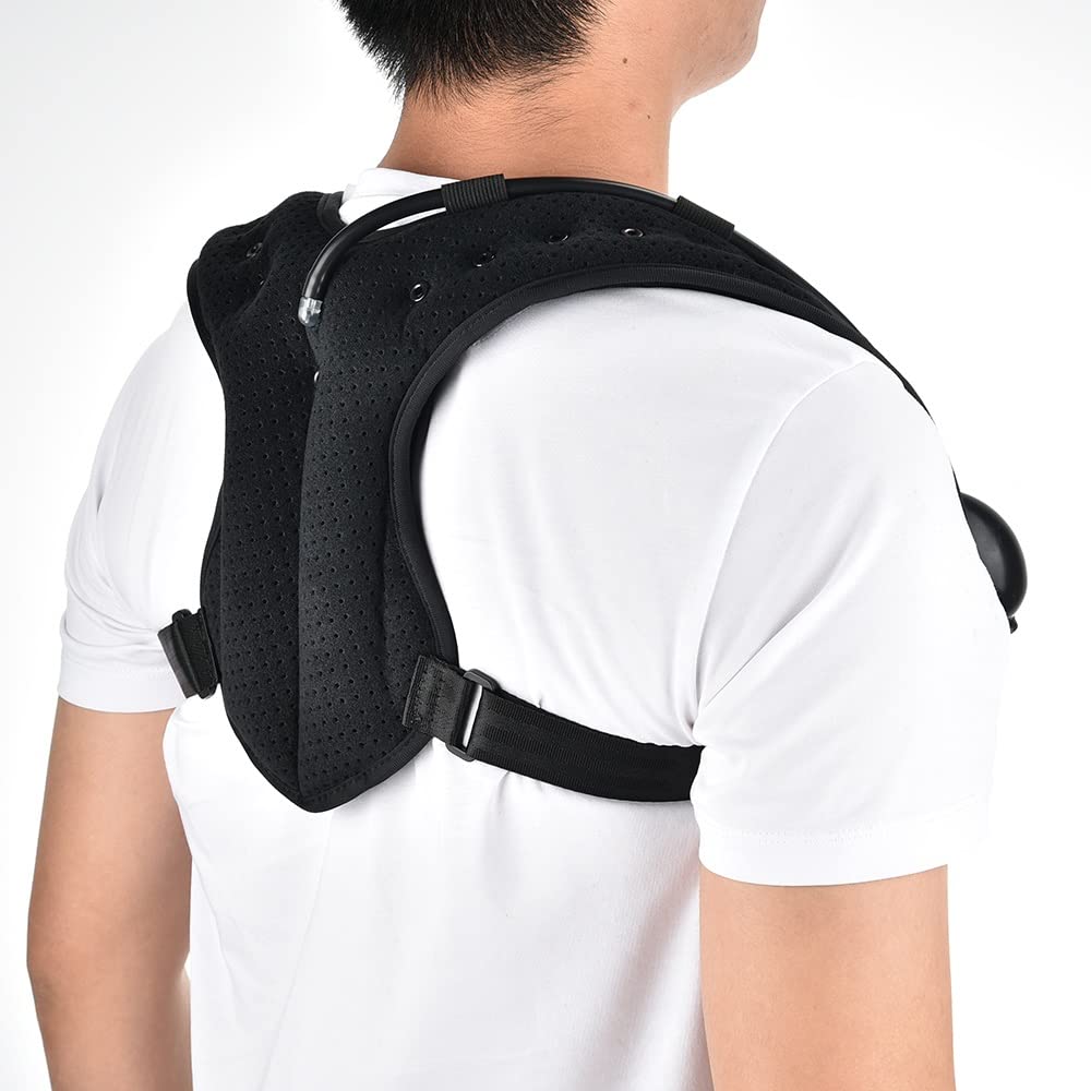 Inflatable Back Support Belt Orthotics Back Brace Belt Adjustable Upper Back Shoulder Posture Corrector