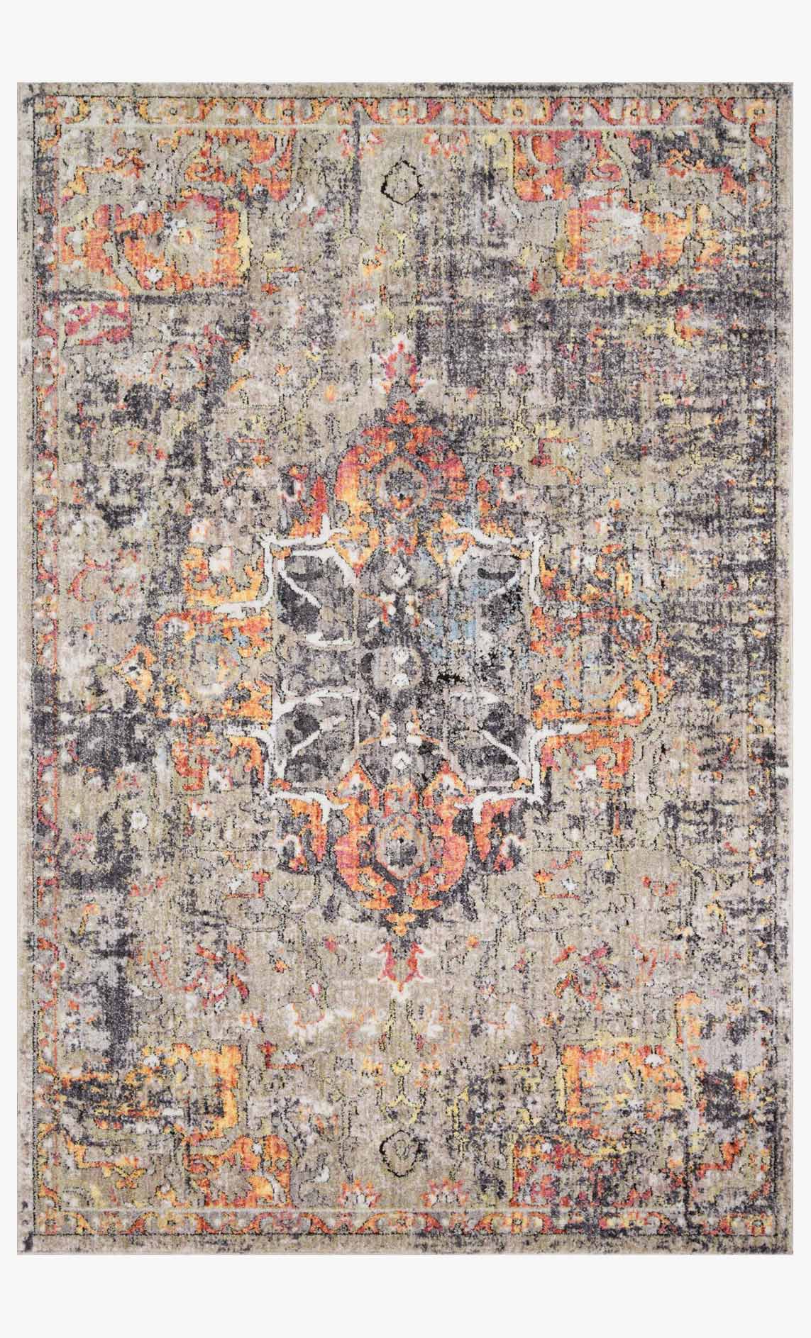 Loloi Medusa Collection - Contemporary Power Loomed Rug in Taupe & Sunset (MED-03)