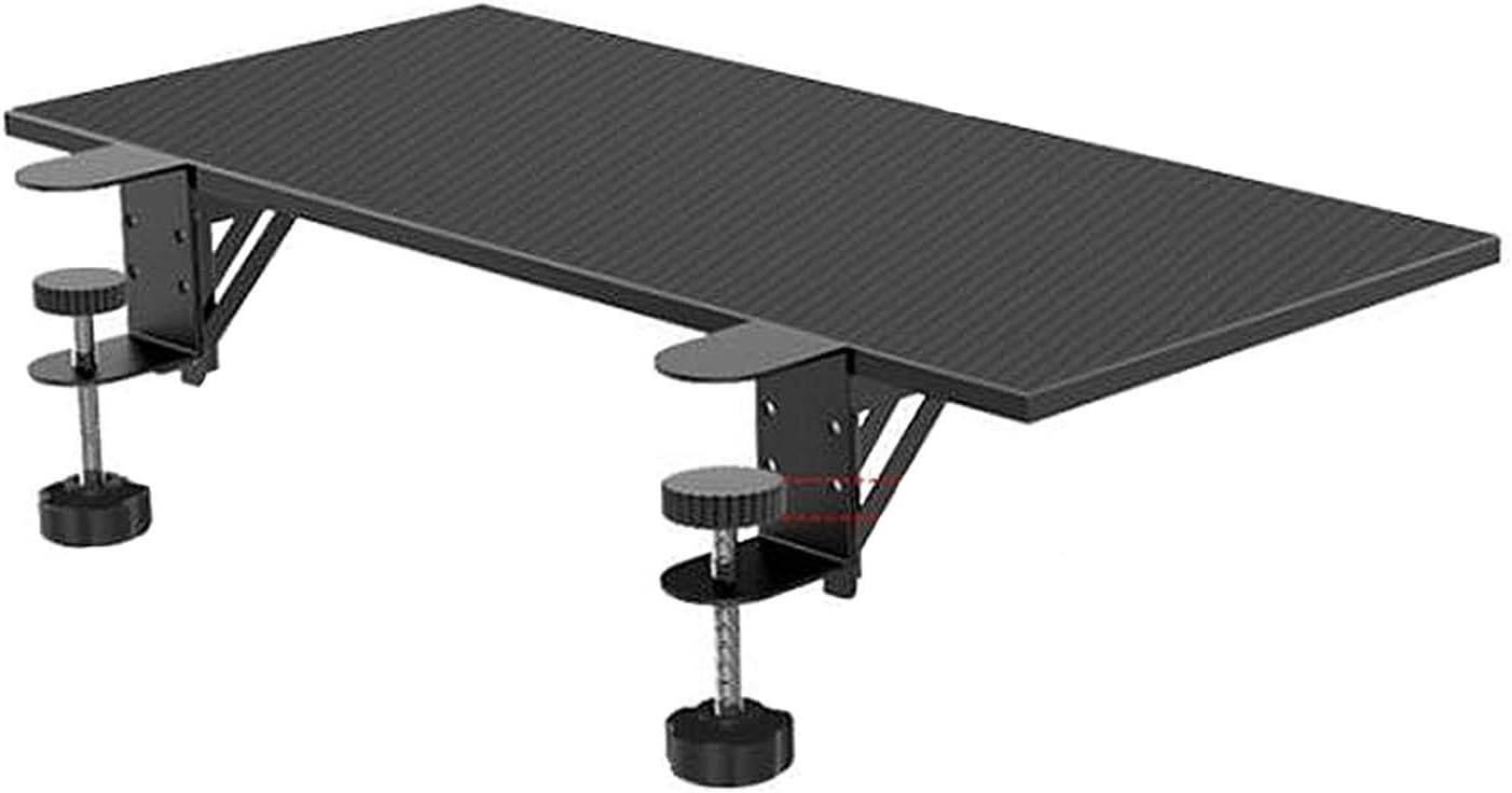 Ergonomics Keyboard Tray Computer Arm Rest Support Clamp Foldable Table Extension Adjustable Tray Table Mount Armrest Shelf Stand, Czarny,