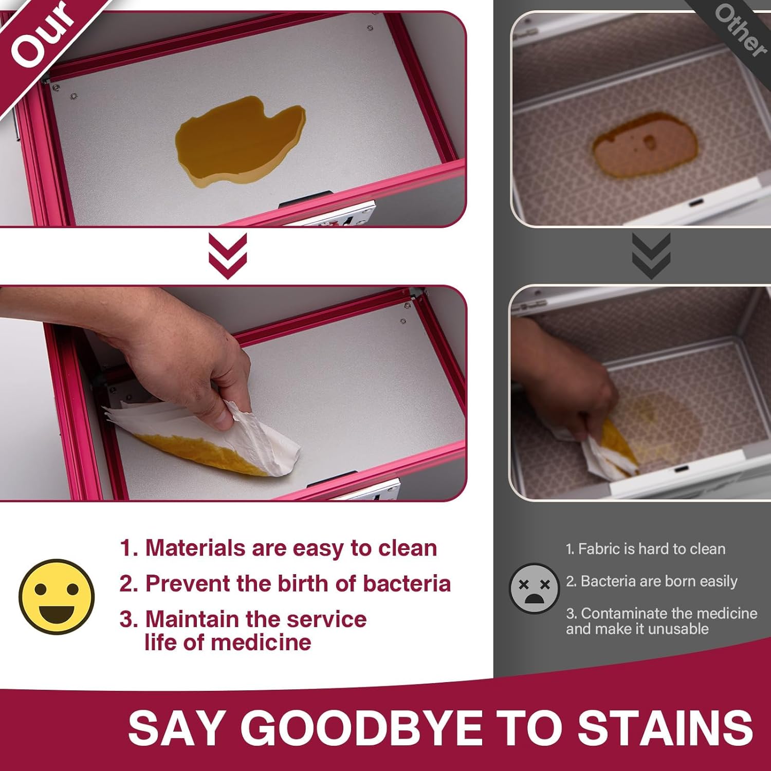 Medication Lock Box, 15x8.7x9.4 Inch Aluminum Alloy Medication Safe, First Aid Box with Detachable Tray & Travel Pouch, Childproof & Privacy Medicine Box for Home, Travel, Dorm (Black)