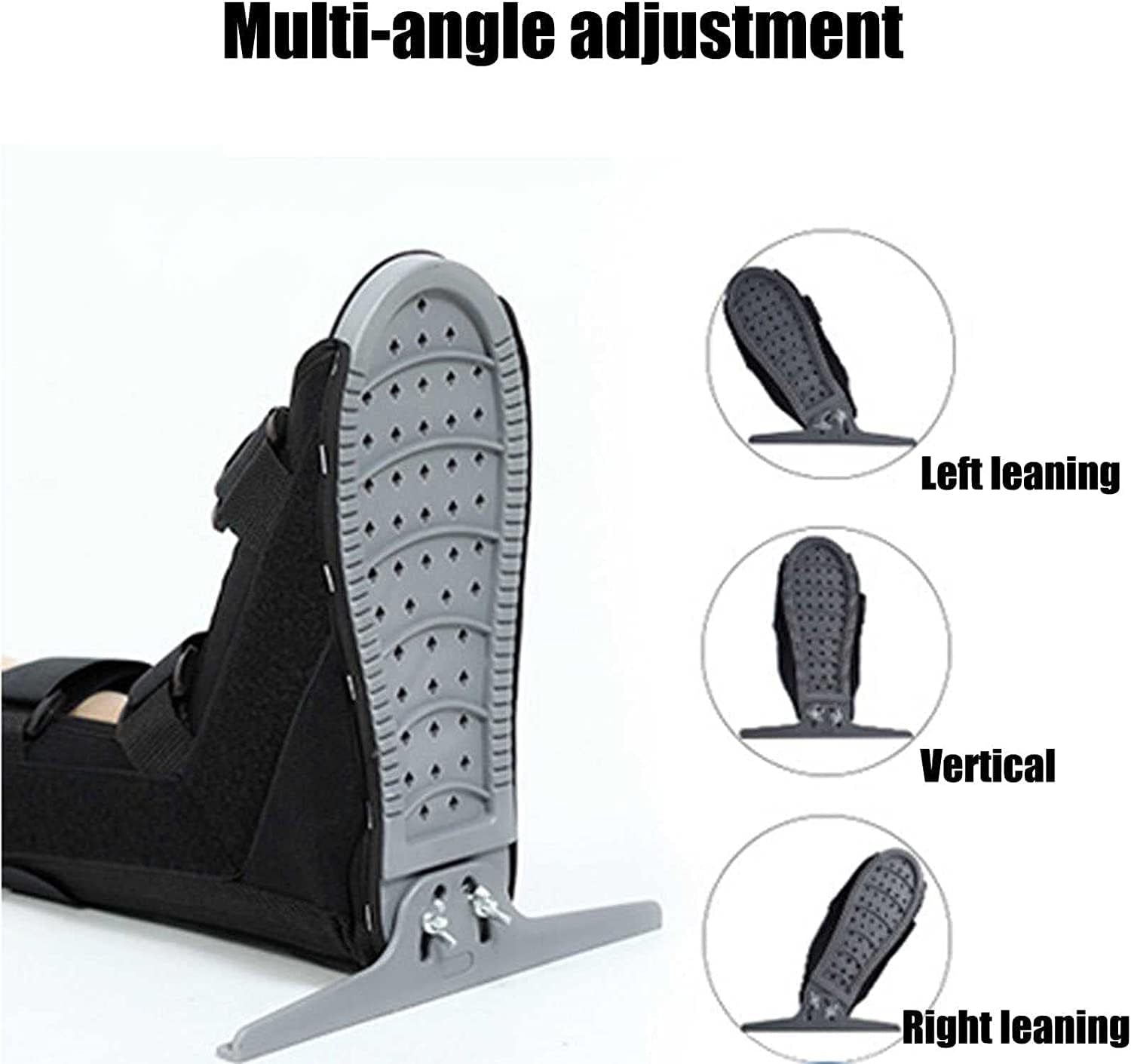 Ankle Support Boot Walker Boot Medical Boot Fracture Anti-Rotation Ankle Joint Walking Boot Splint Fixed Orthosis for Foot Varus Foot Stabilizer Boot Brace Support Ankle B, Black-L/Large