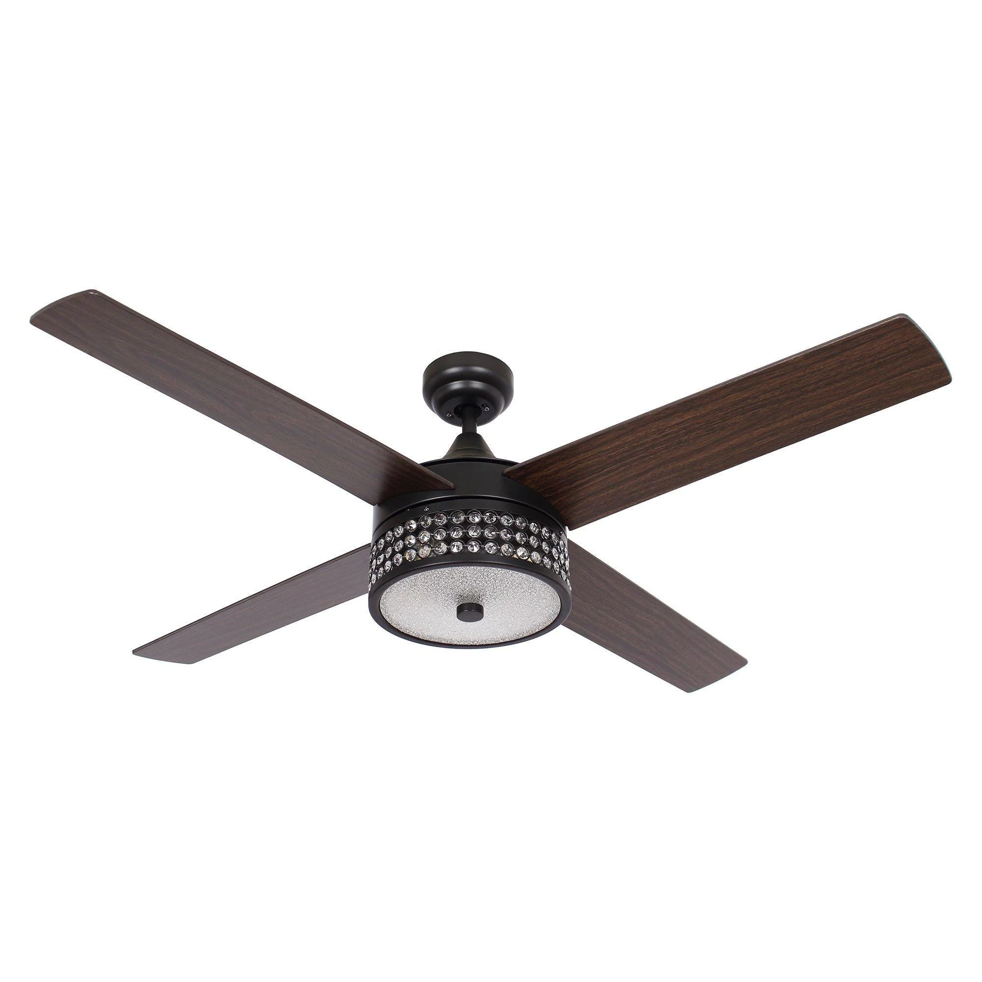 Parrot Uncle 52-Inch Cason Modern Downrod Mount Reversible Ceiling Fan with Lighting and Remote Control