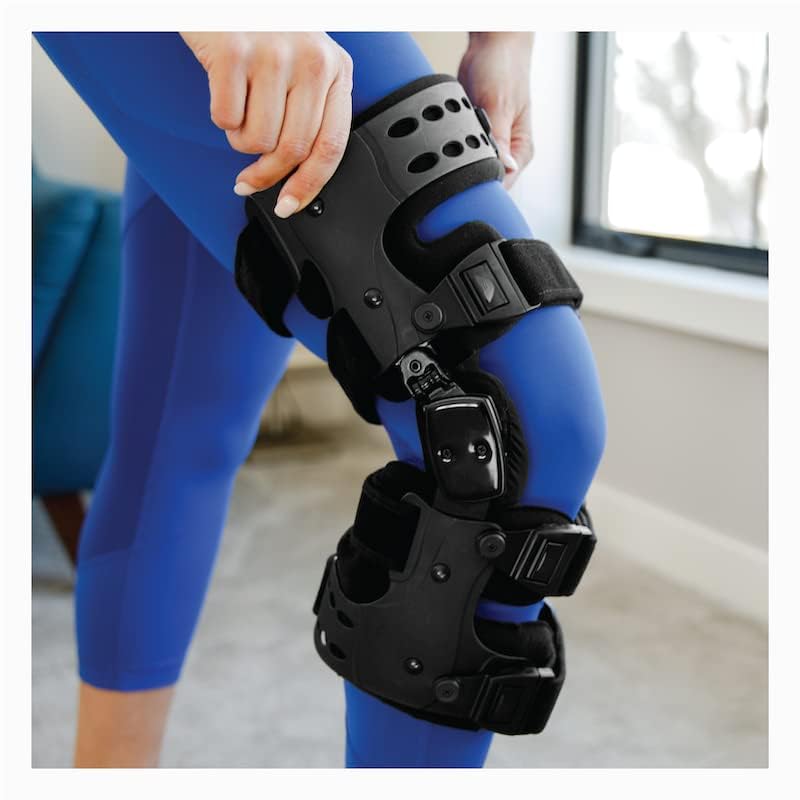 BraceAbility Osteoarthritis Unloader Knee Brace - Best Unicompartmental OA Support for Bone on Bone Arthritis Pain, Medial or Lateral Compartment Valgus Unloading, Arthritic Cartilage Repair (Left)