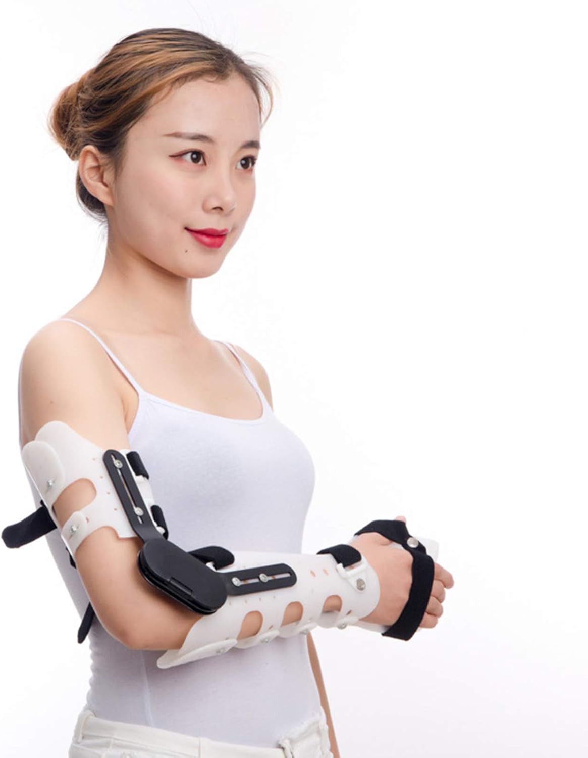 Hinged Elbow Adjustable Elbow Elbow Orthosis Elbow Fixator Orthotic Support Splint Brace Wrist Support, Unisex,Right,Left-One Size