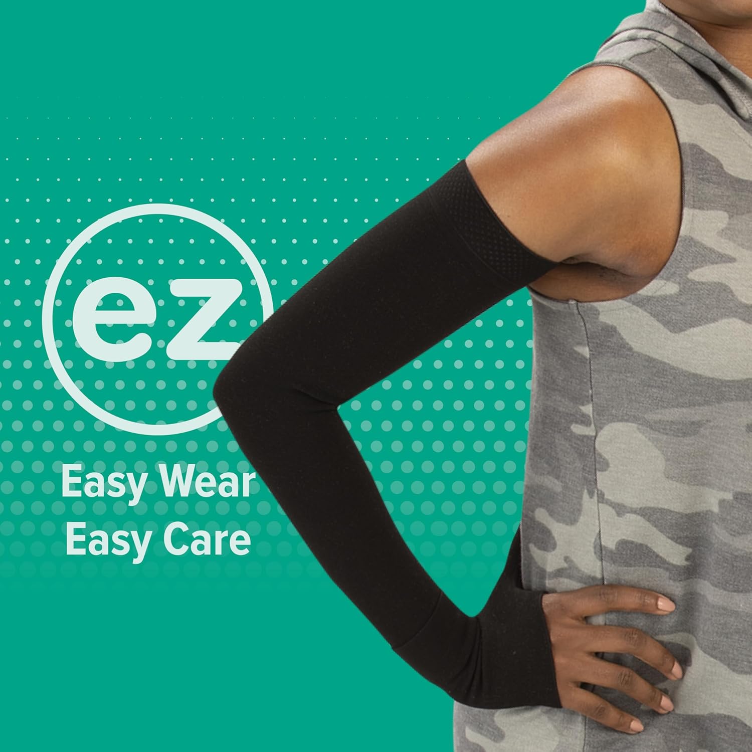 Juzo Soft 2001 20-30mmhg Standard Armsleeve with Silicone Top Band for Women,Cinnamon,5 (V)