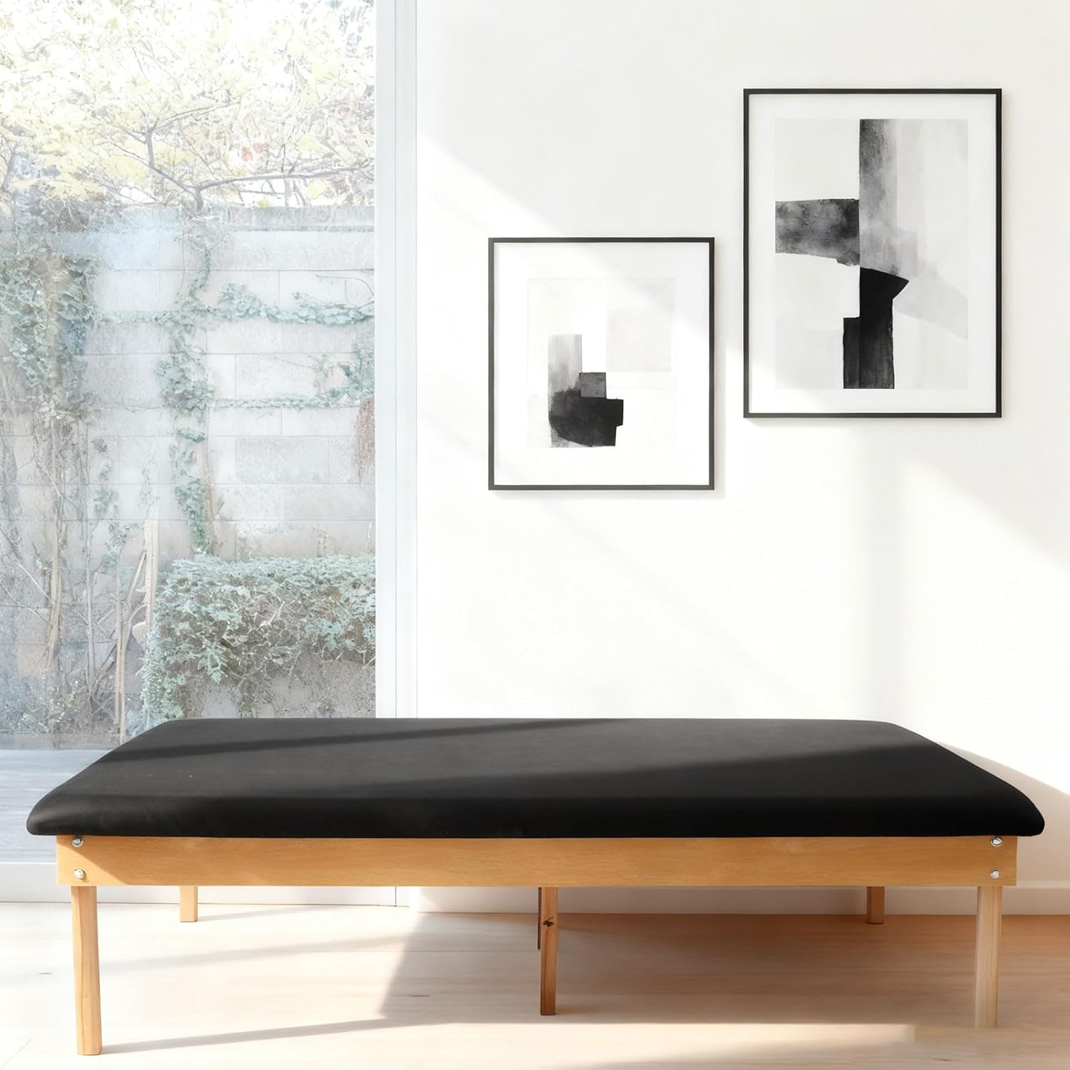 Physical Therapy Table Exercise Table 72 x 53 x 18 Inches Wide Portable Massage Physical Massage Tables with Mat Treatment Equipment for Home, Bariatric, Seniors Exercise, Fitness, Pilates