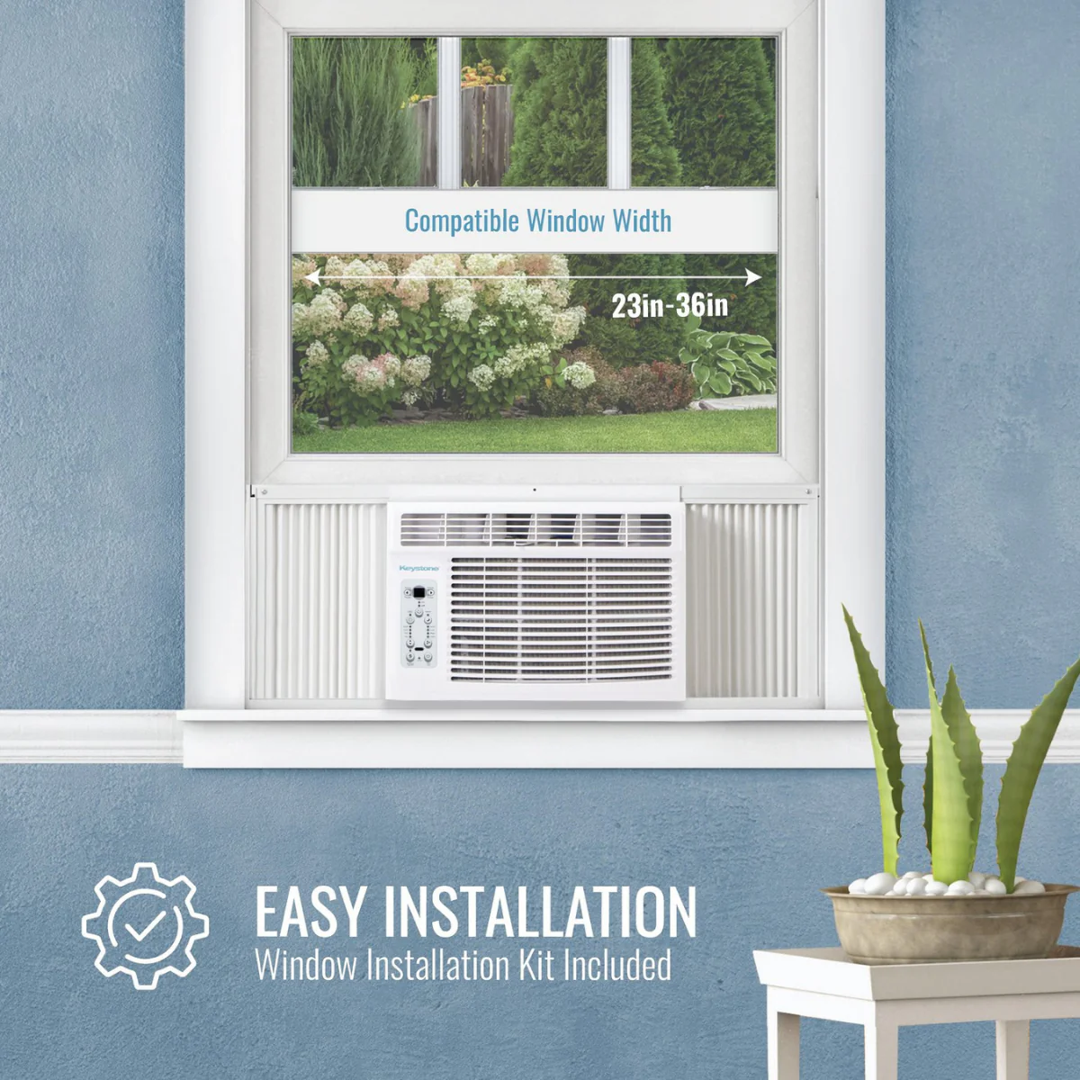 Keystone 6,000 BTU Window AC, Remote Control KSTAW06E