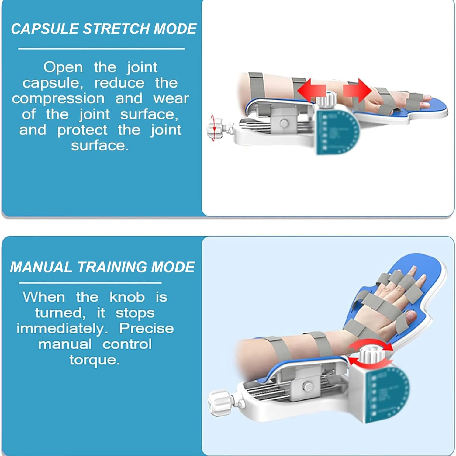 2024 Wrist Rehabilitation Device, Hand Rehabilitation Training Brace, Full Angle Exerciser, Manual/Electric 2 in 1, for Joint Rehabilitation Training, Recovery
