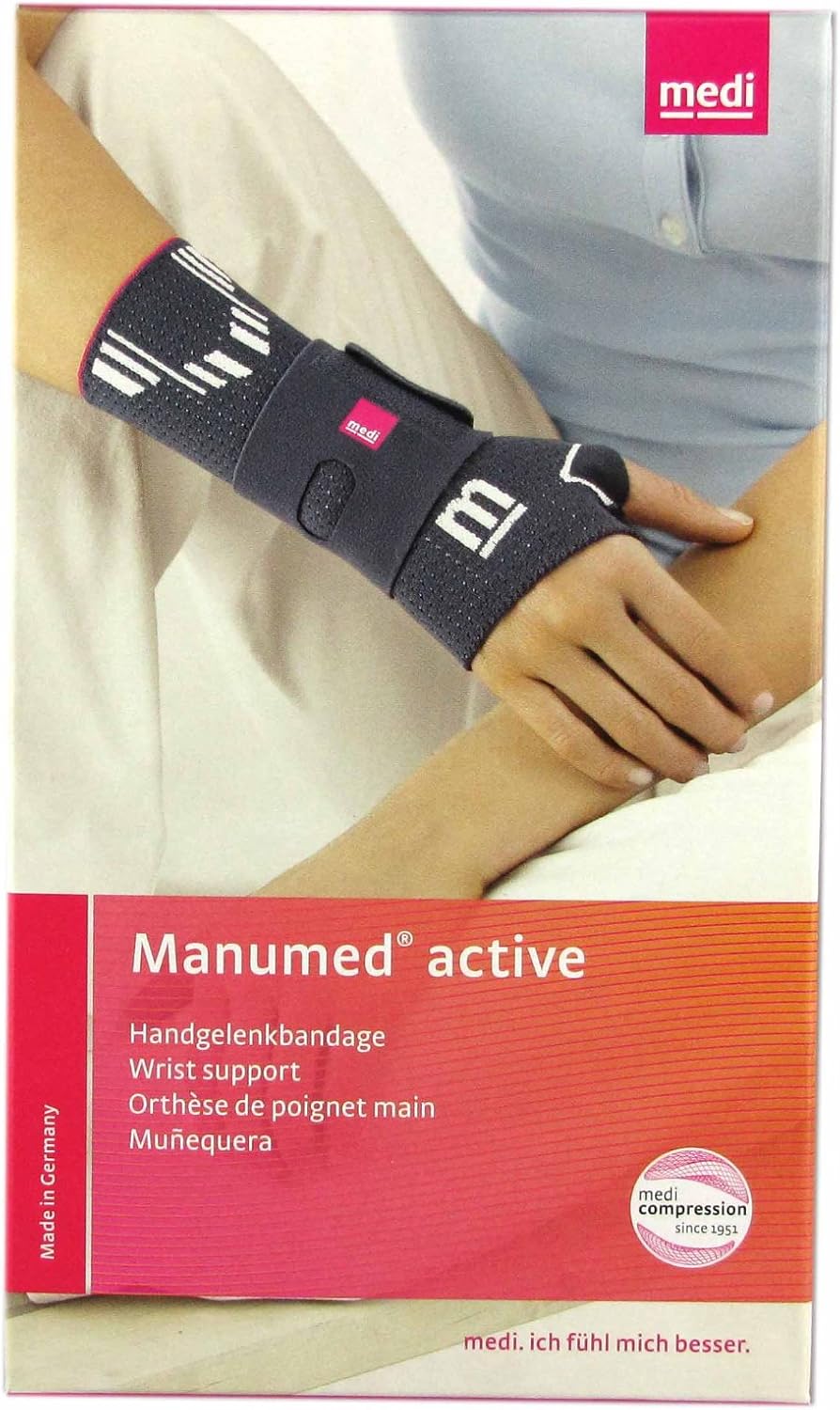 Medi Manumed Active Knit Wrist Support Right (Silver) Small