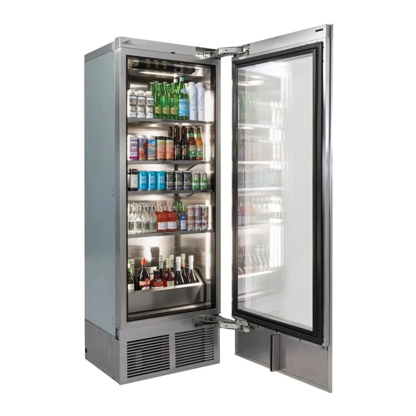 Perlick C-Series 30 Inch Single-Zone Beverage Center with 422 Can Capacity in Panel Ready with Right Hinge (CR30B-2-4RL)