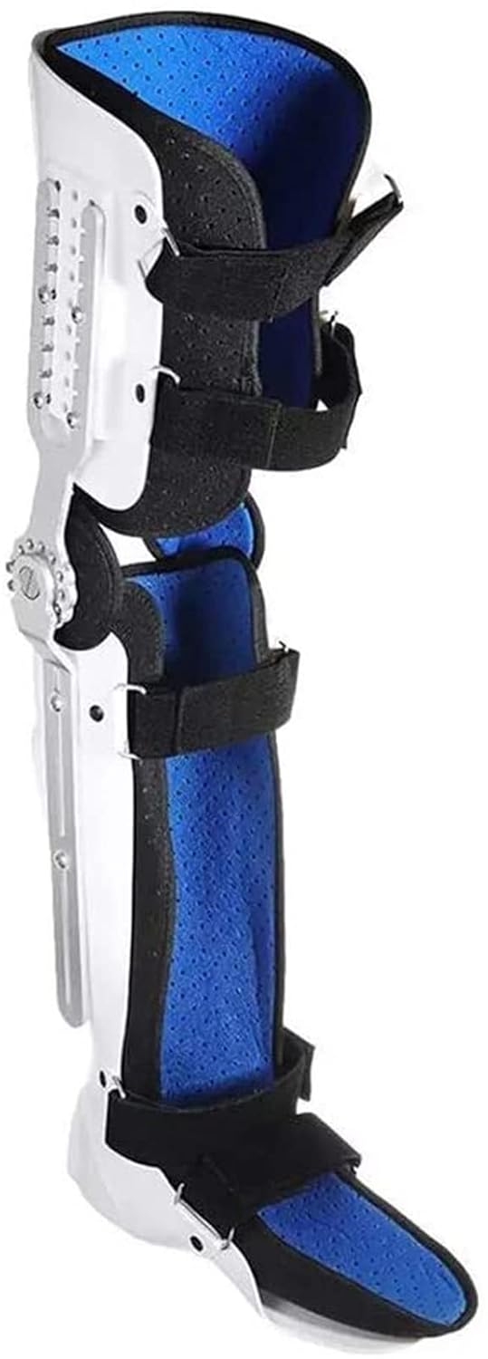 Hinged Orthosis Support Brace Fracture Protector Adjustable Calf Ankle Foot Fixed Bracket Orthosis Knee Ankle Leg Stabilizer, Full Leg Stabilizer Knee Orthosis Splint,Left