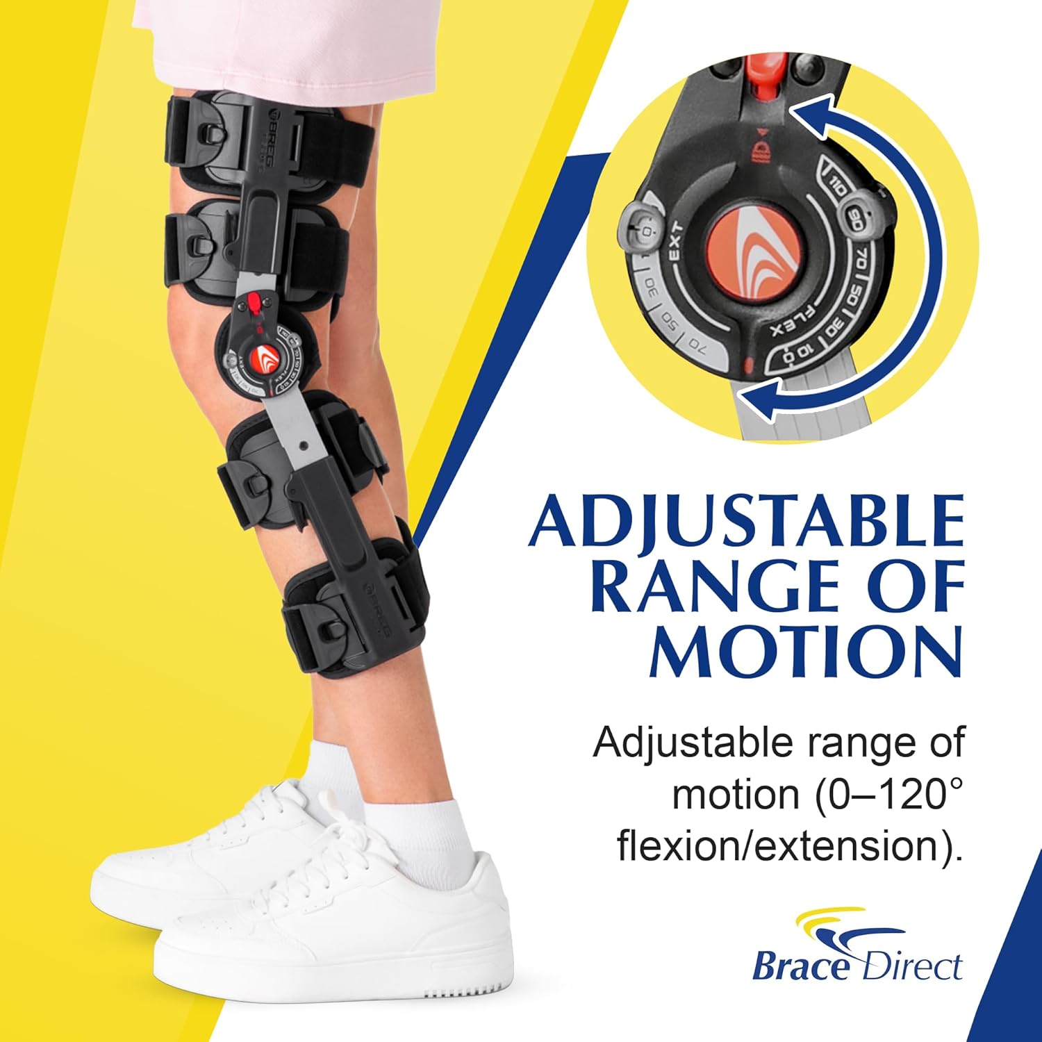 Brace Direct Breg T Scope Premier XL Post Op Knee Brace with Incision Comfort Pad ACL MCL Recovery Adjustable ROM L1833 L1832 (Thighs Up to 35.5