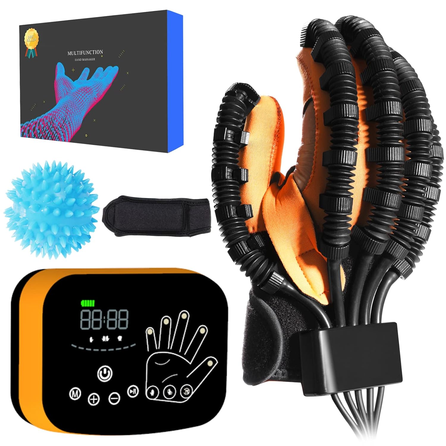 MZU Robot Rehabilitation Glove, 2025 Upgraded Robot Gloves For Hand Recovery, Hands Stroke Rehabilitation Glove For Cerebral Palsy, Therapy Gloves Stroke And Hemiplegia,Fingers Rehab Gloves.