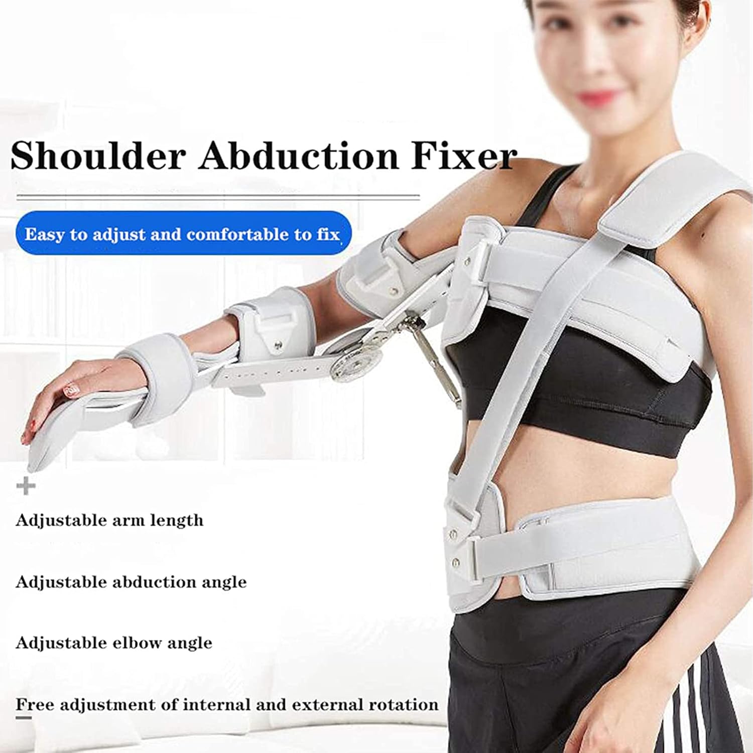 Medical Arm Sling Shoulder Immobilizer Lightweight Breathable for Rotator Cuff Surgery Broken Arm for Shoulder Injury Surgery Dislocated Adjustable Arm Shoulder Rotator Cuff Support