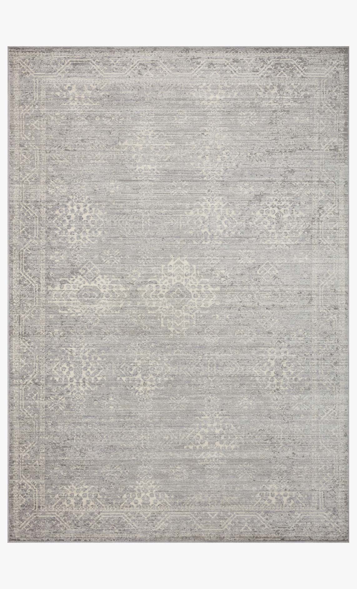 Loloi Indra Contemporary in Silver and Ivory 6' 3