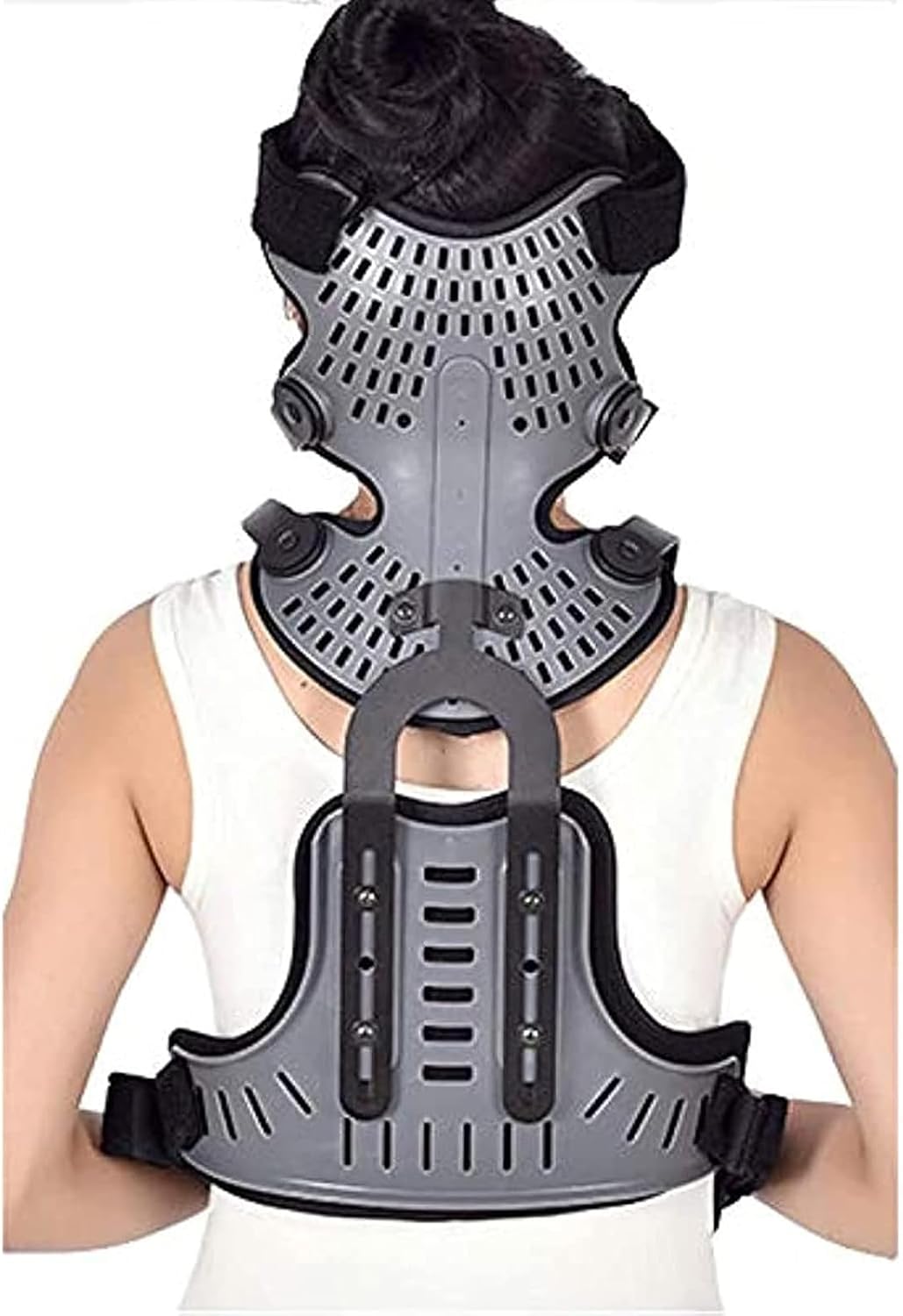 Head Neck Chest Orthosis, Orthosis Brace Back, Adjustable Neck-Thorax Orthosis U Lumbar Support for The Relief of Injuries to The Neck and Upper Back,