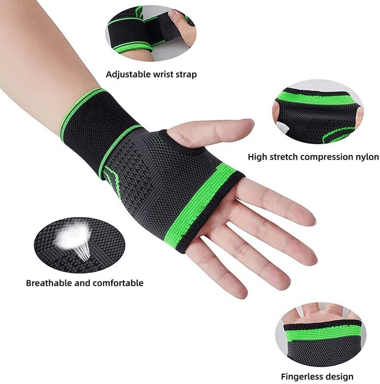 Wrist Support Gym Sports Wristband Wrist Palm Guard Protector Adjustable Wrist Brace Strap Compression Gloves for Carpal Tunnel