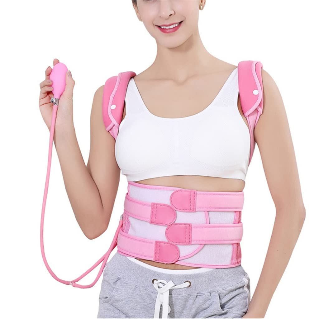 Posture Corrector Belt Inflatable Orthosis Pull Shoulder Support Spine Scoliosis Upper Back Brace Waist(L code)