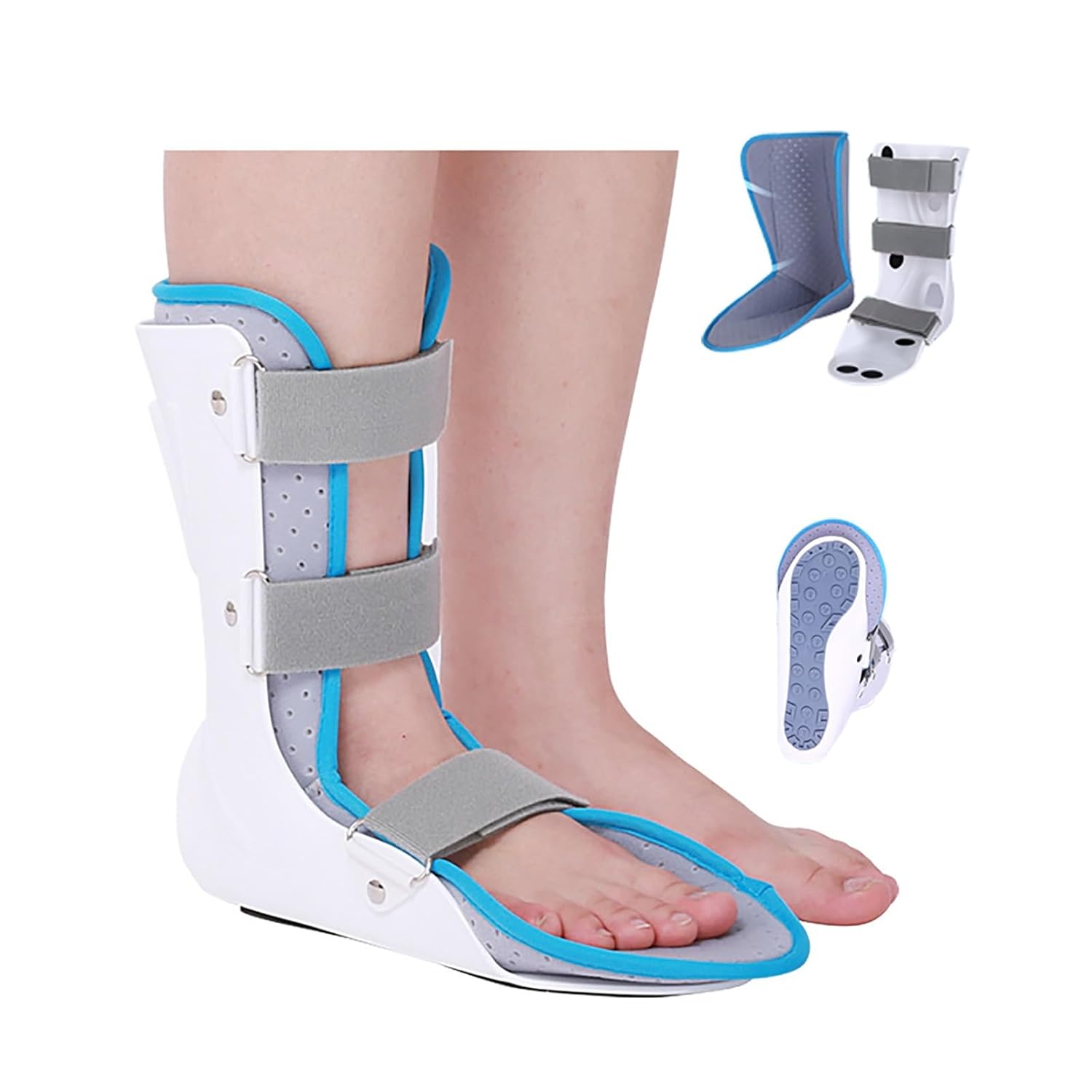 Plantar brace night splint foot stretcher Sleeping Stretch Boot Adjustable for Fractures, Sprains & Post-Operative Recovery Fascia Tendon and Calf Stretching Heel and Bone Spur(A,Large)