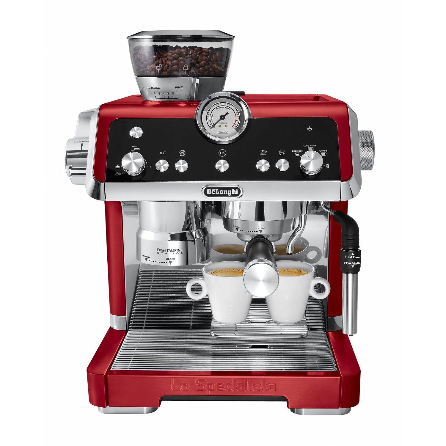 De'Longhi La Specialista Dual Heating System Espresso Machine in Red (EC9335R)