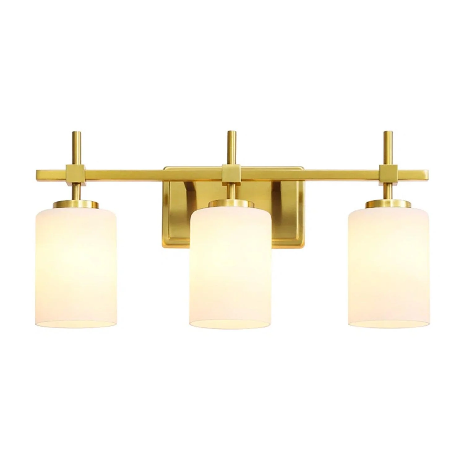Parrot Uncle Jasper Modern Frosted Glass 3-Light Bathroom Vanity Light