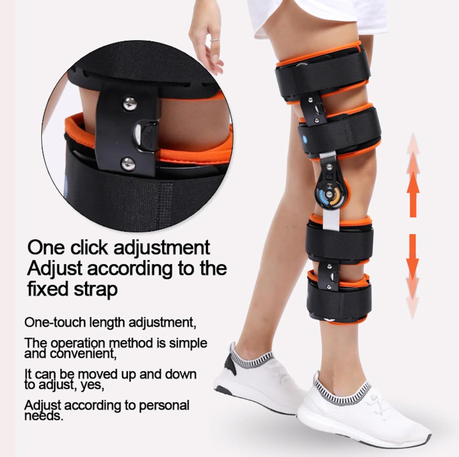 Adjustable Hinged Rom Knee Brace for Men Women Knee Support Brace for Meniscus Tear, Ligament Strain, Post Op Knee Brace for Surgery Recovery, Knee Immobilizer Brace