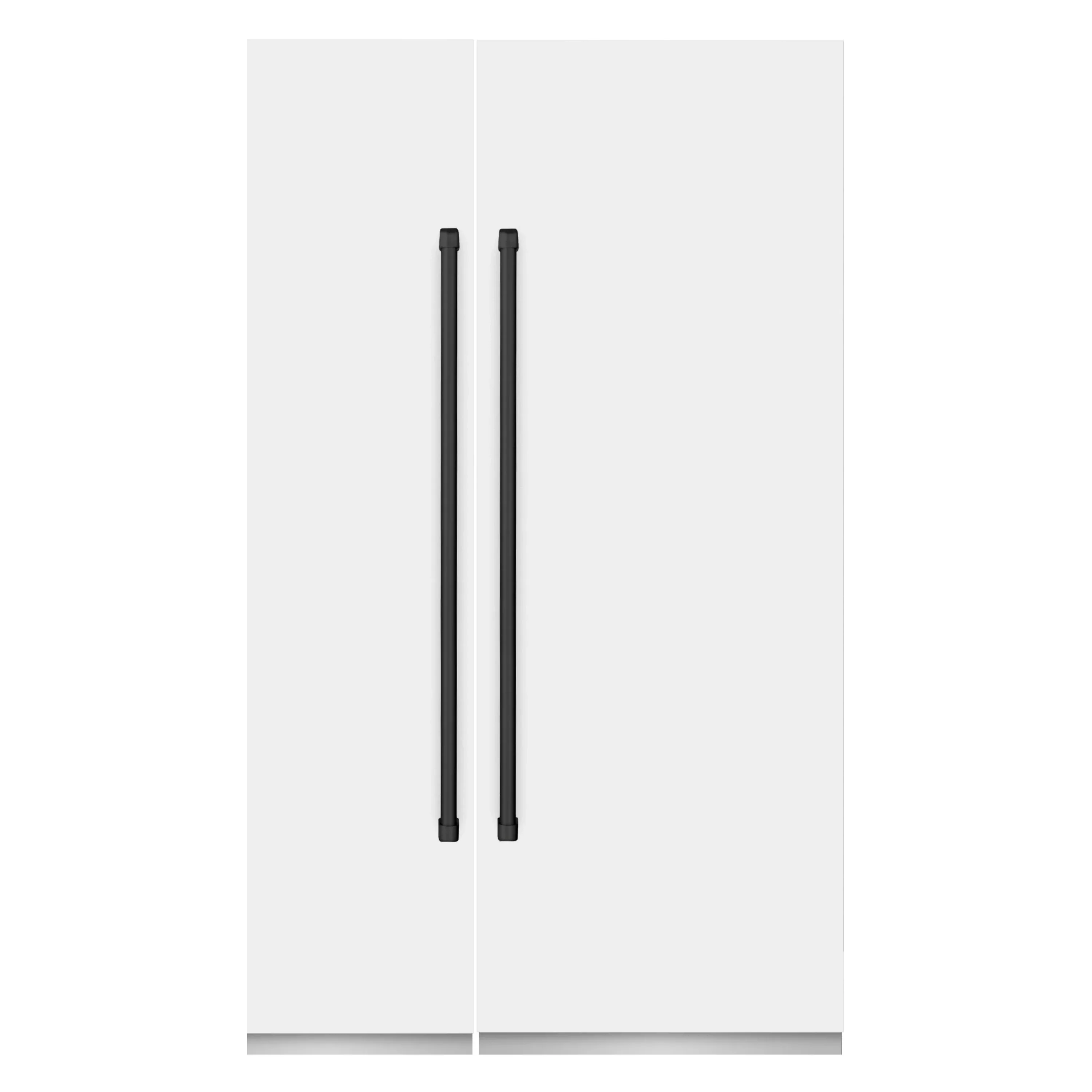 ZLINE 48-Inch Column 16.7 Cu. Ft. Refrigerator and 8.6 Cu. Ft. Freezer in White Matte with Matte Black Accent