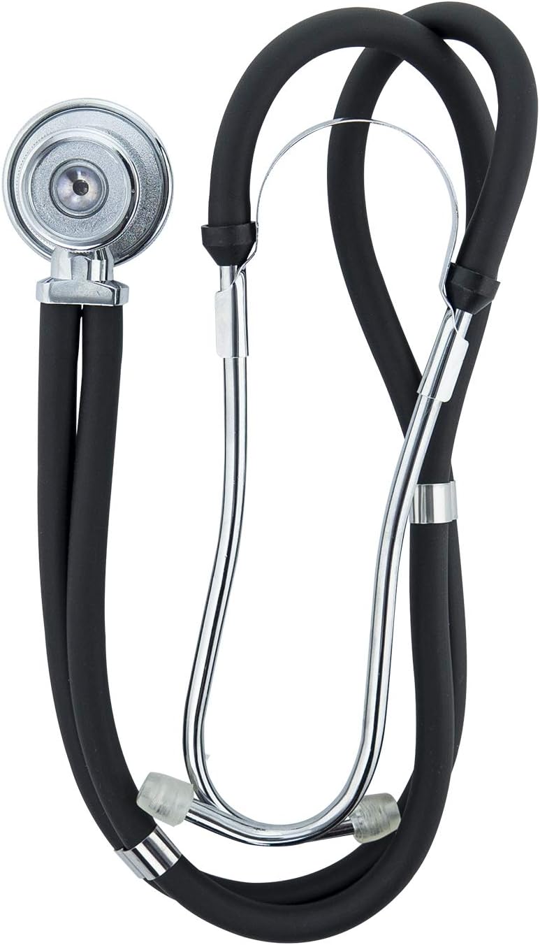 LINE2design Manual BP Cuff Kit 5 Infant Child Adult Large Adult & Thigh - EMS Deluxe Aneroid Sphygmomanometer Blood Pressure Monitor Set + Stethoscope with Carrying Case – Red