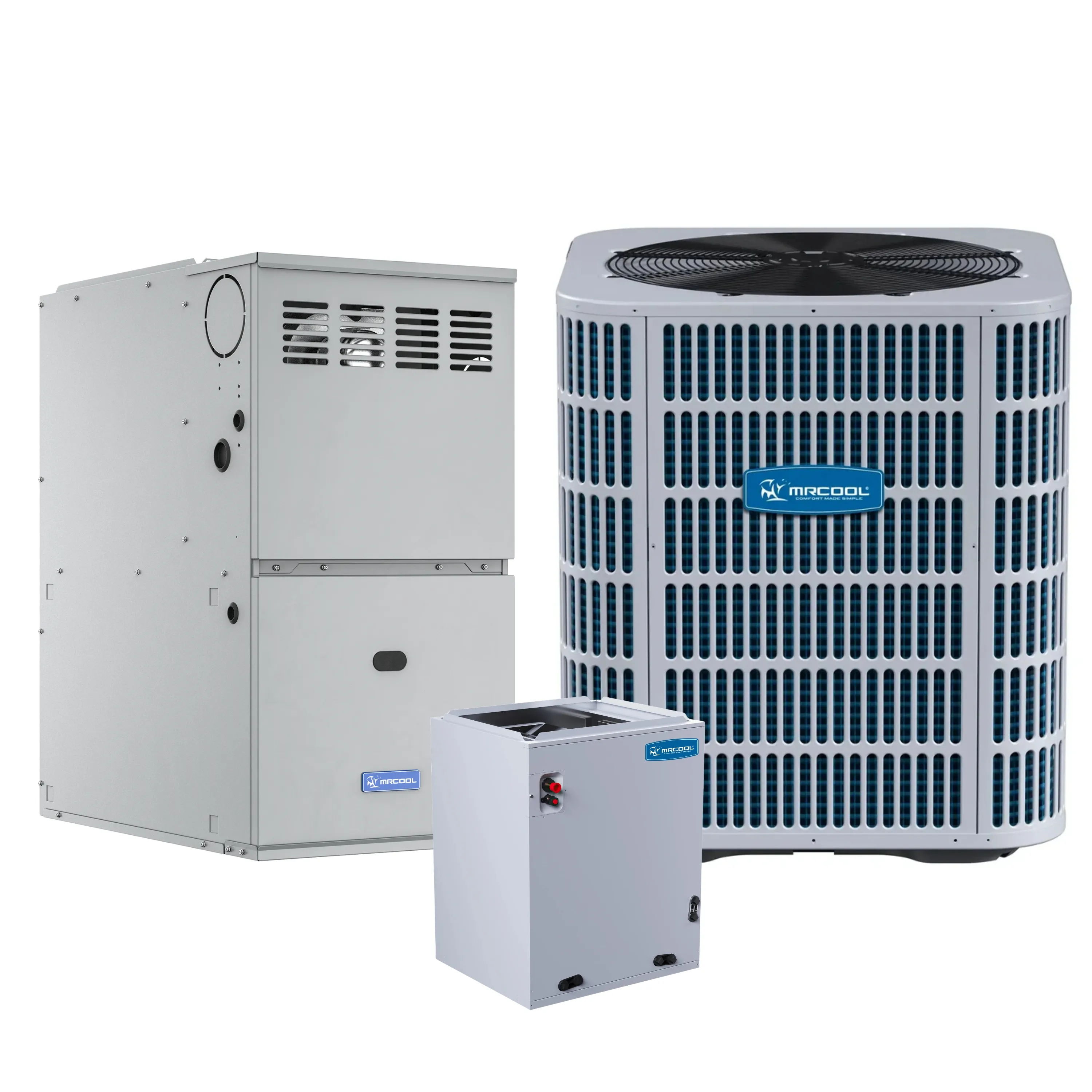 MrCool ProDirect 3rd Gen - Central Air Conditioner & Gas Furnace Split System - 1.5 Ton, 15.2 SEER2, 18K BTU, 80% AFUE - Multiposition