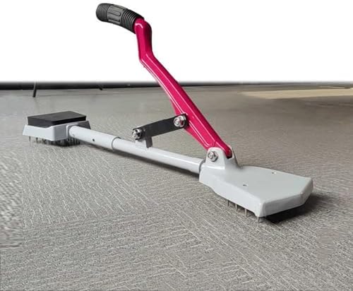 Kneeless Carpet Stretcher,Fit Laying Tool w/Soft Rubber Handle and Grippers for DIY Use,Essential Fitting Tool for Flooring Projects
