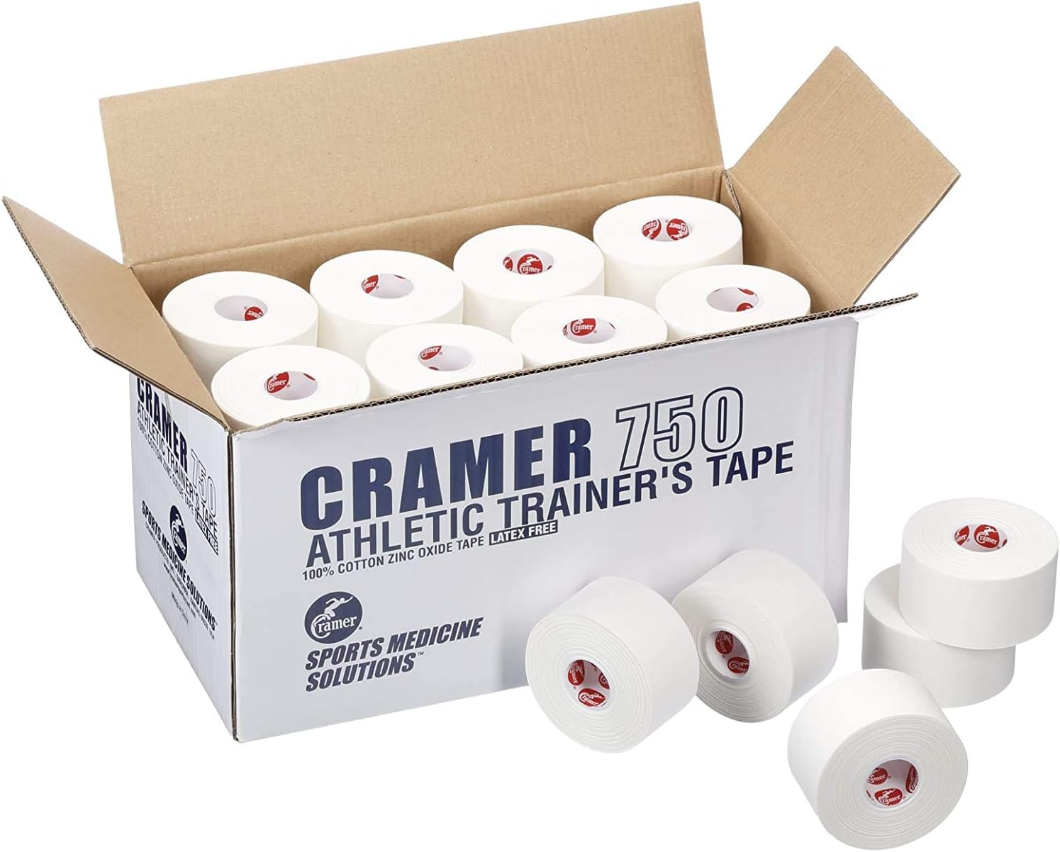 Cramer 750 Athletic Tape (CS of 32) (EA) & Cramer Tape Underwrap, Bulk Case of 48 Rolls of PreWrap, 2.75