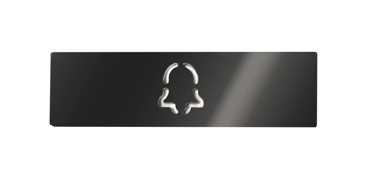 DoorBird Nameplate for One Call Button D21X  in Titanium  Coated Stainless Steel V4A - Engraved