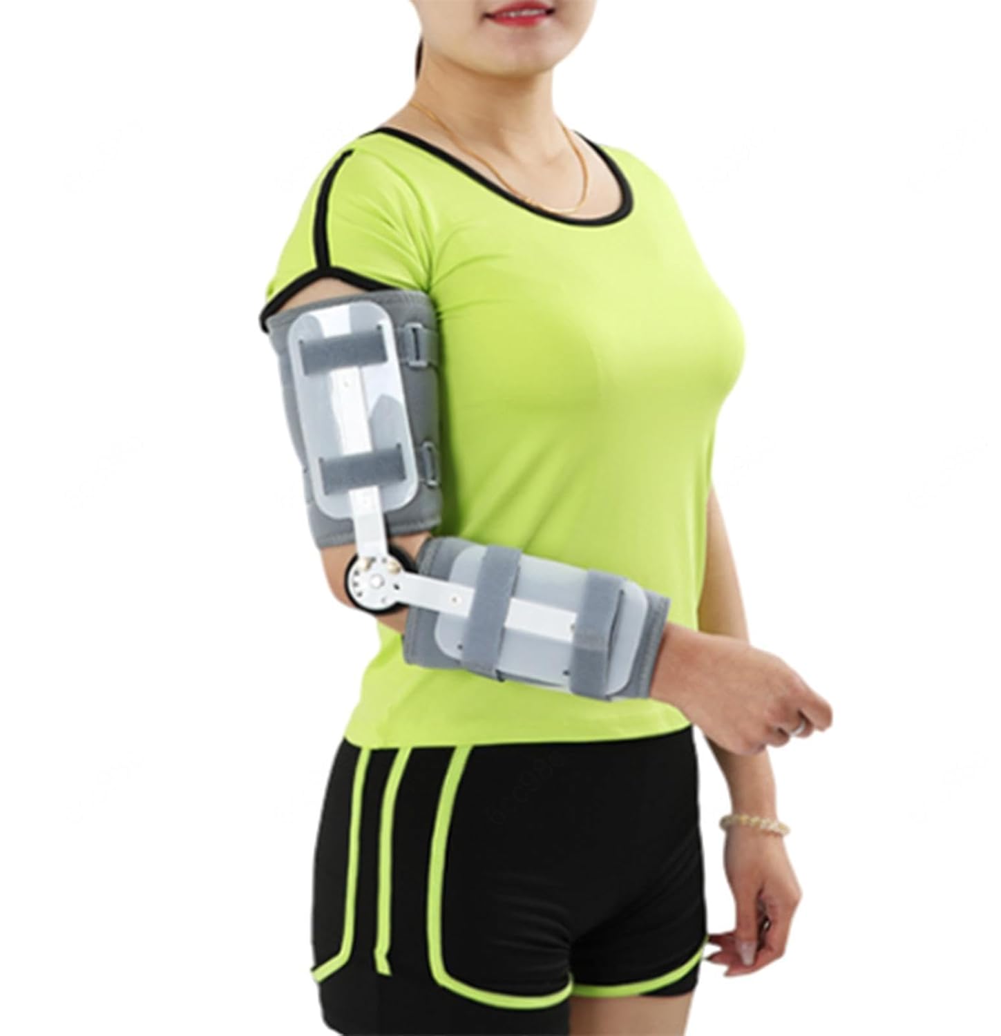 Adjustable Elbow Brace,Post OP Hinged ROM Elbow Brace Support Stabilizer Splint Arm Injury Recovery,Arm Immobilizer for Sleep and Work,Prevent Excessive Bending,for Men,Wom(Medium