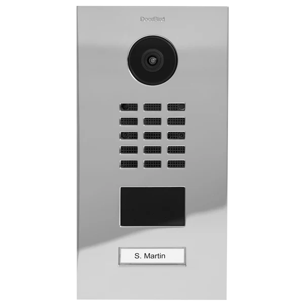 DoorBird D2101V IP Video Door Station, 1 Call Button in Chrome