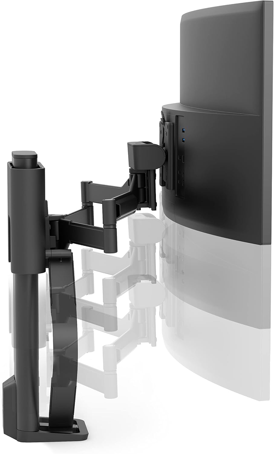 Ergotron – Trace™ Single Monitor Arm, VESA Desk Mount – for Monitors Up to 38 Inches, 6.5 to 21.5 lbs – Matte Black