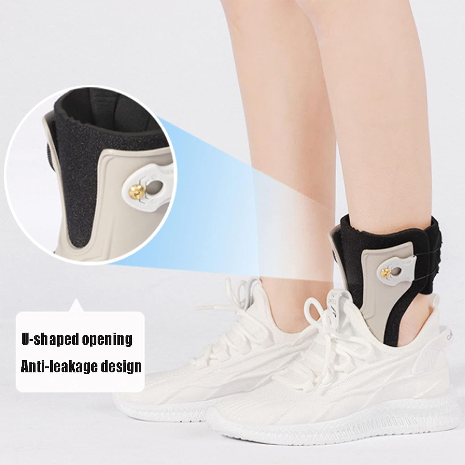 Foot Drop Orthosis Ankle Foot Drop Brace Orthosis Splint, Foot Drop Brace Stability Support Pads, Relieve Pressure (Left S)
