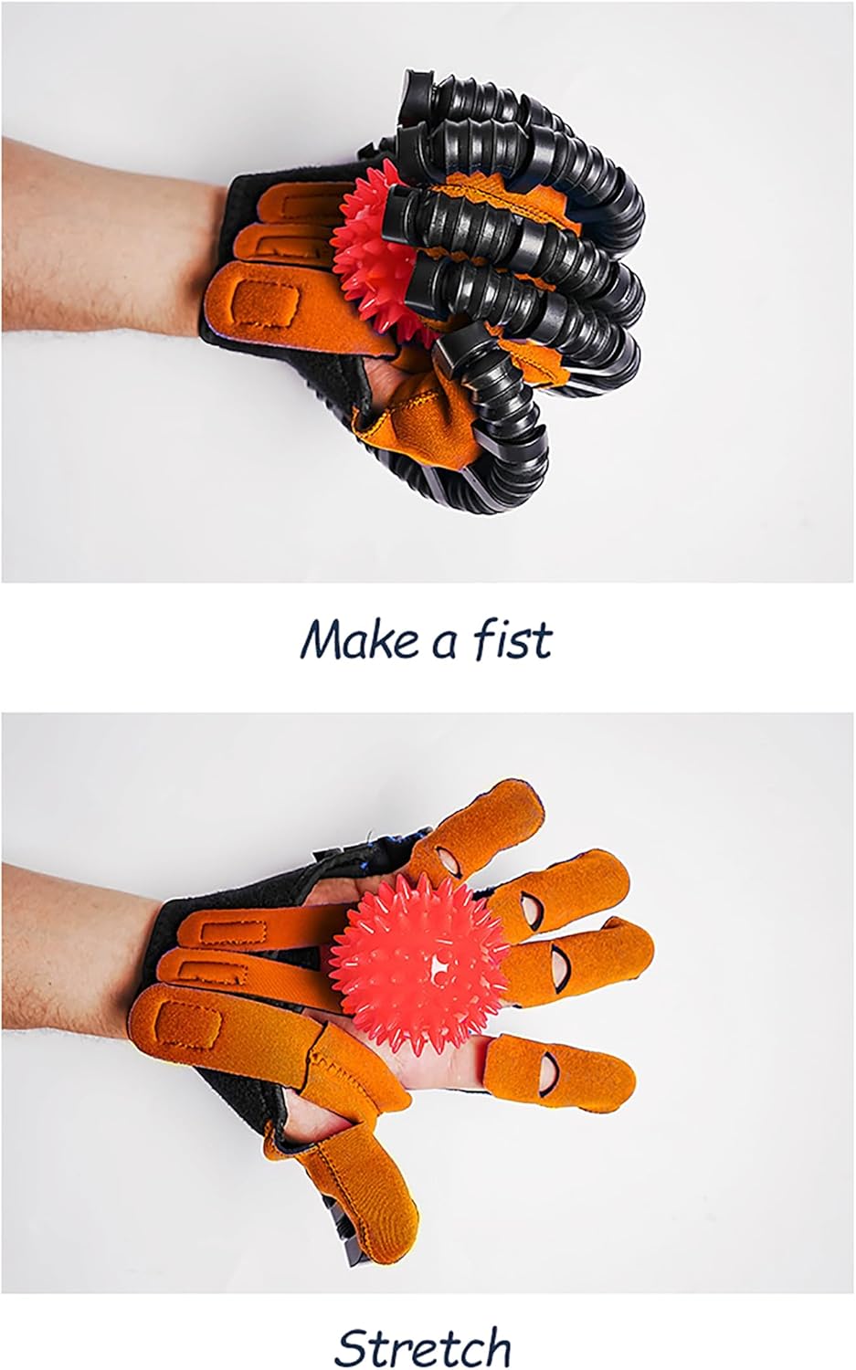 Rehabilitation Robot Gloves, Stroke Rehabilitation Equipment with 3 Workout Modes, Pneumatic Finger Trainer, Hemiplegia Hand Strengthening Devices