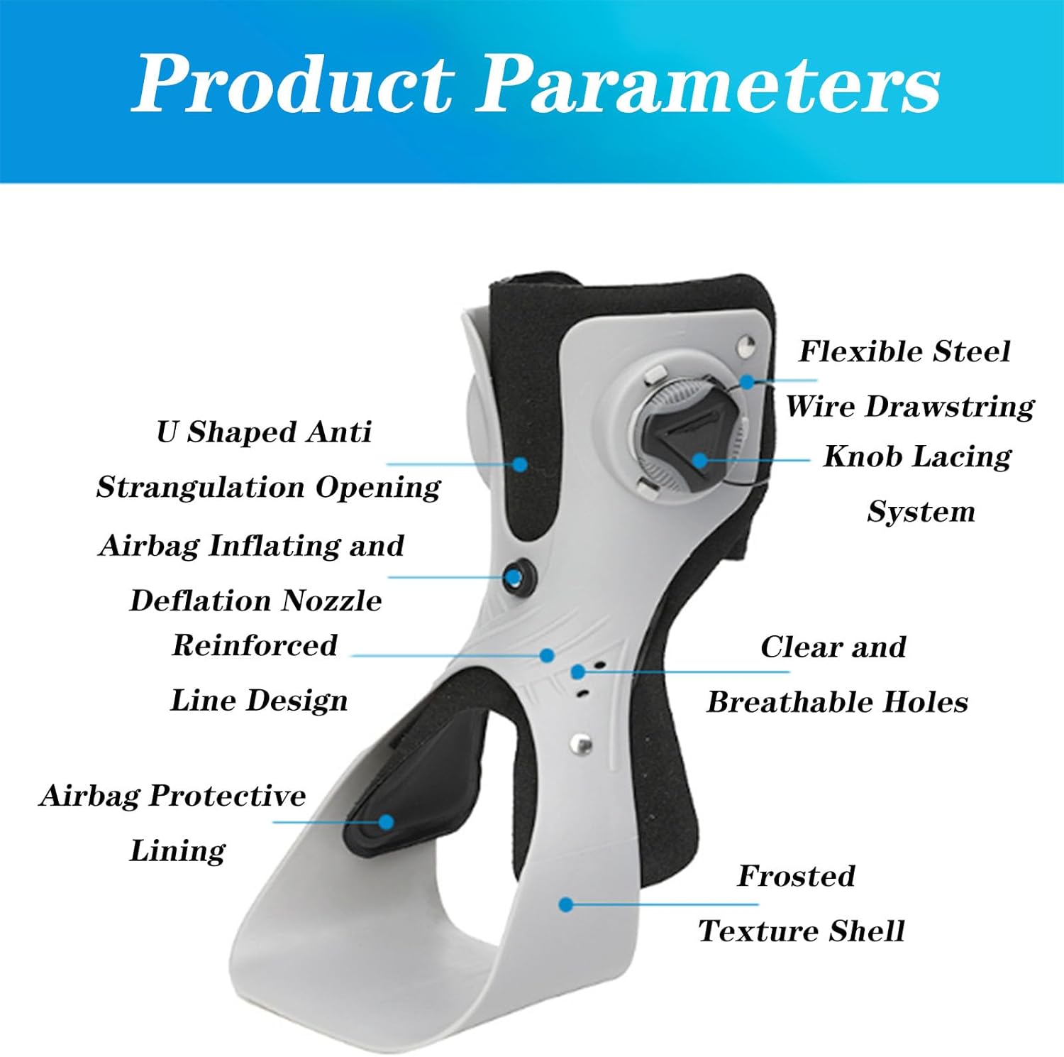 SFKLYU AFO Drop Foot Brace Orthosis, 1 Pair Lightweight Foot Drop Brace, Drop Foot Brace Stabilizer for Hemiplegia Stroke Varus Foot Improve Walking Gait,A2,M