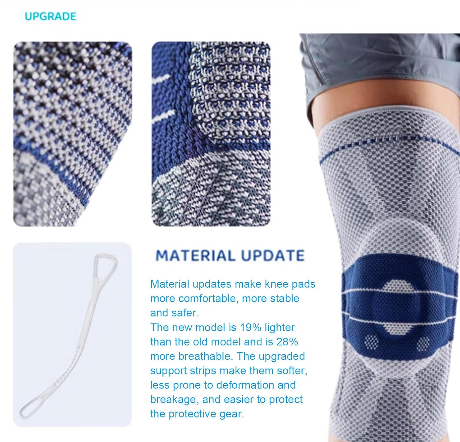 Knee Brace Compression Sleeve - Best Knee Braces for Men Women, Medical Grade Knee Support Protector for Running, Meniscus Tear, Arthritis, Joint Pain Relief,Large