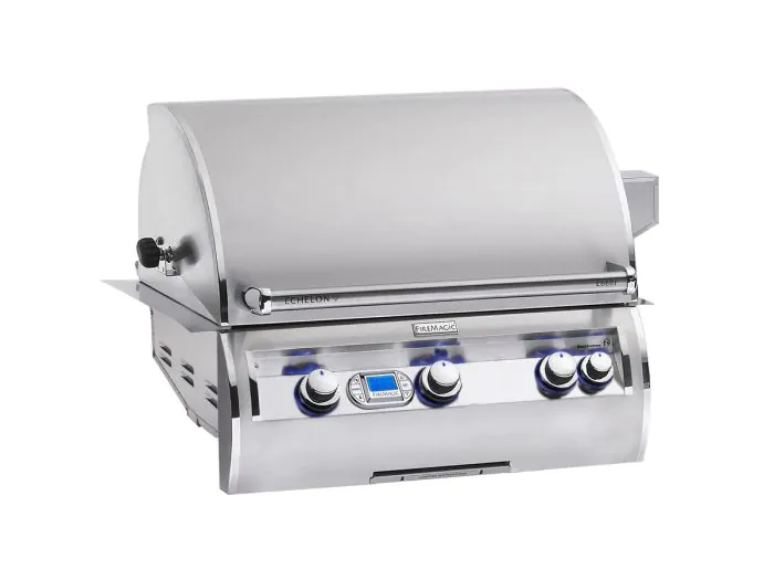 Fire Magic Echelon Diamond E660i 30-Inch Propane Gas Built-In Grill with 1 Sear Burner, Backburner, Rotisserie Kit and Digital Thermometer (E660I-8L1P)