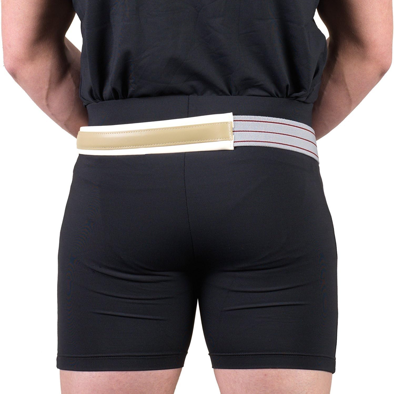 Truform-OTC Elastic Hernia Truss, Single Spring, Professional Medical Style, Hernia Support Brace, Left Side, 36 inch Hip