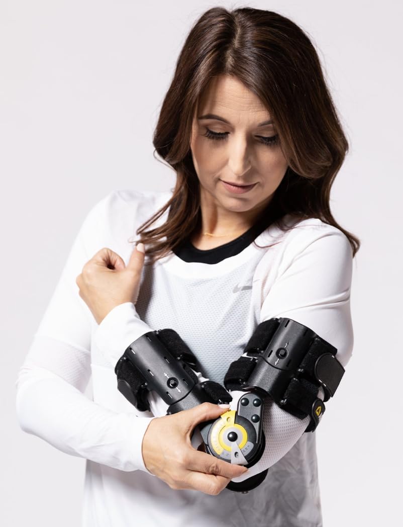ARYSE TRU-RANGE+ Post-Op Elbow Brace, Universal ROM Hinge, Recovery Support for Tendon Repair and Joint Injuries