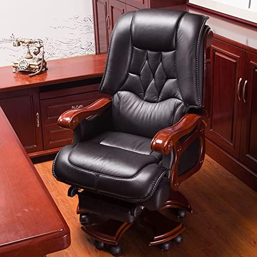 Posture Ergonomic Pu Leather,High Back All Day Comfort Ergonomic Lumbar Support Managerial Computer Desk Chair Flip Up Armrest Big Tall with Layered Body Pillows Comforta,Black