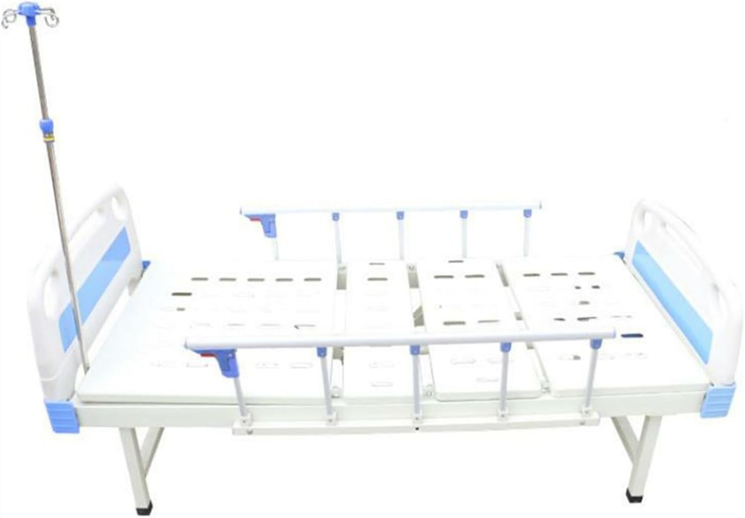 Height Adjustable IV Infusion Stand - Stainless Steel with 4 Hooks, Telescopic Design, Easy Install Bed Pole for Hospital & Home Use - Medical Equipment (White)