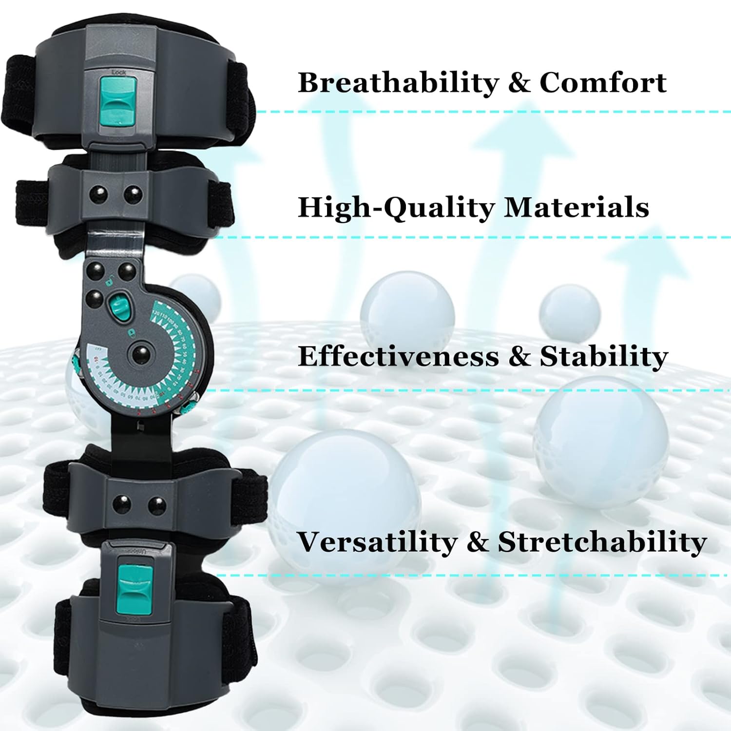 Hinged ROM Elbow Brace, Adjustable Post-Op Splint Stabilizer for Post-Op, Surgery Recovery, Ligament and Tendon Repairs and Dislocation, Left