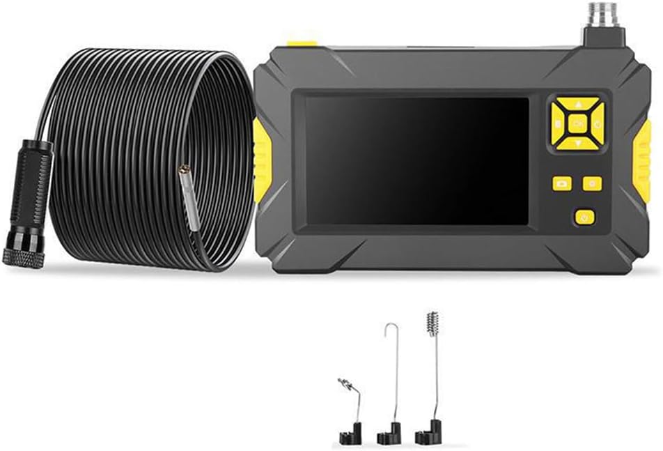 10m,YXINHONGYUE 4Cm-500Cm Handheld Sewer Snake Endoscope, Small 4.3Inch Explosion-Proof Industrial Inspection Camera 6 Adjustable LEDs for Home Use,Sink